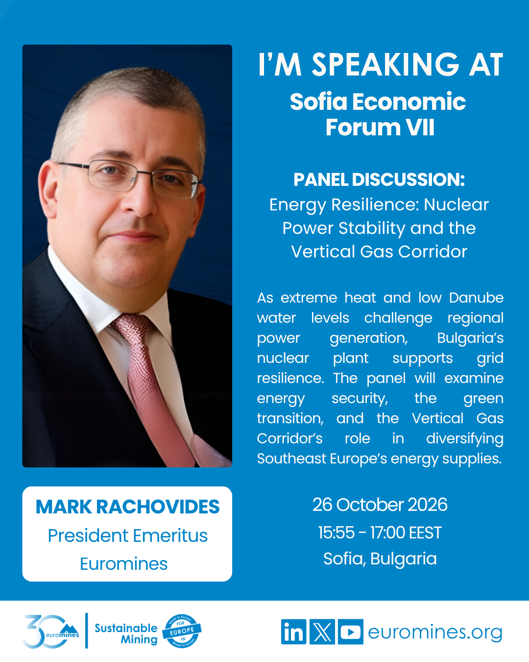 SoMe - Speaker Card - Mark Rachovides - Sofia Economic Forum VII