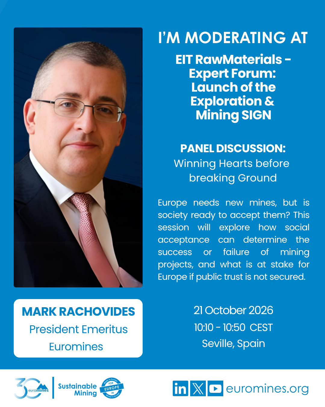 Mark Rachovides - EIT RawMaterials - Expert Forum Launch of the Exploration & Mining SIGN